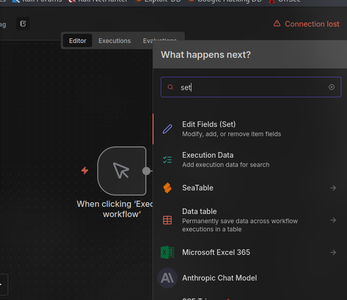 Adding Edit Fields Node